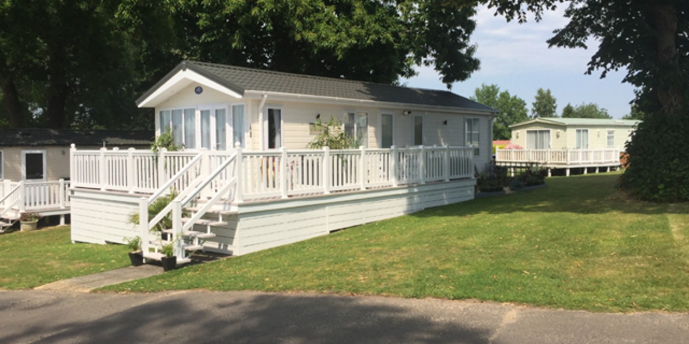 Static holiday homes for sale at Merley House Holiday Park in Poole