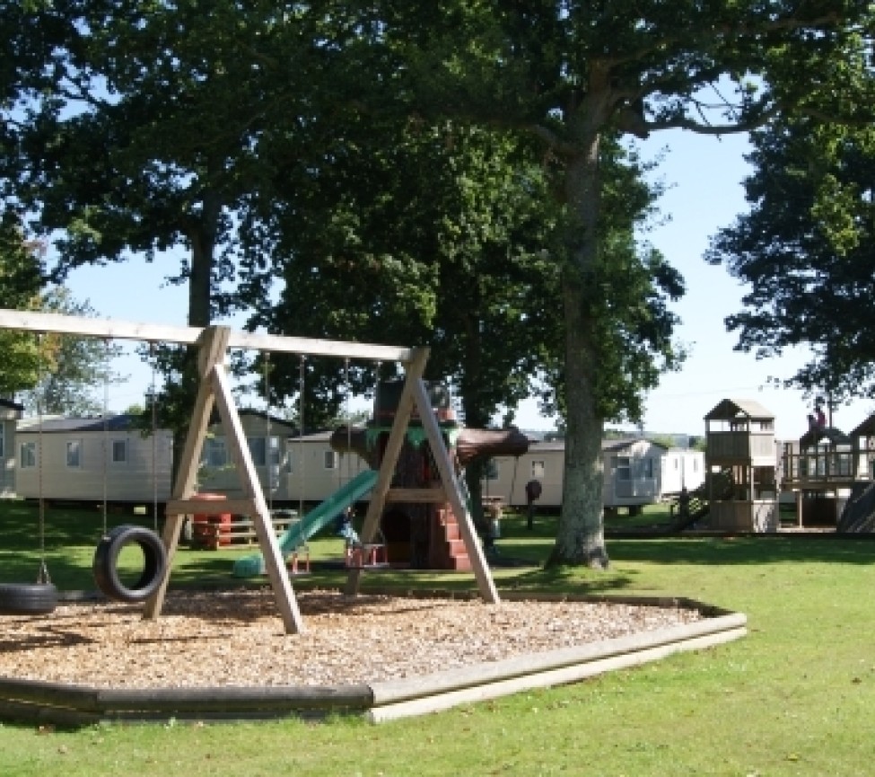 swings at Cheverton Copse Holiday Park