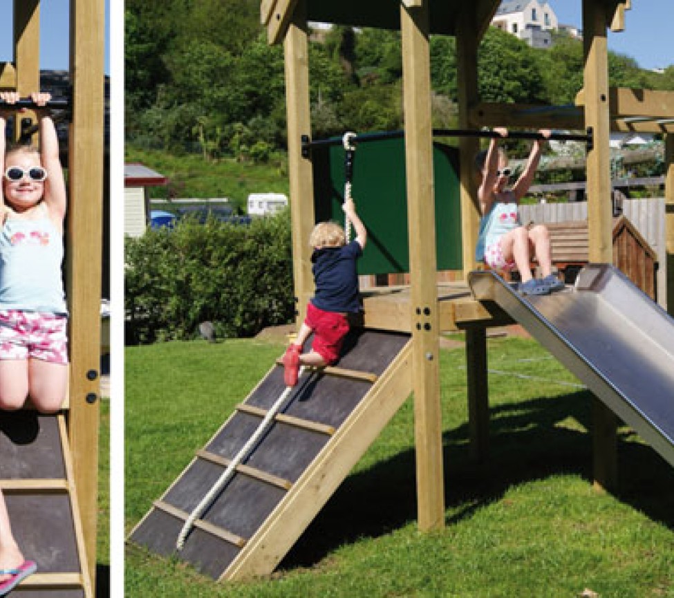 kids playground area at  Valley Caravan Park