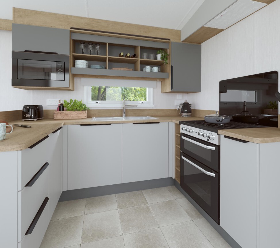 Modern designer kitchen in the 2024 Swift Ardennes