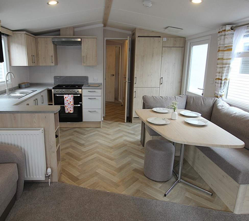 Swift Loire 2027 35 x 12 2 Beds Open-Plan Lounge, Kitchen & Dining Area