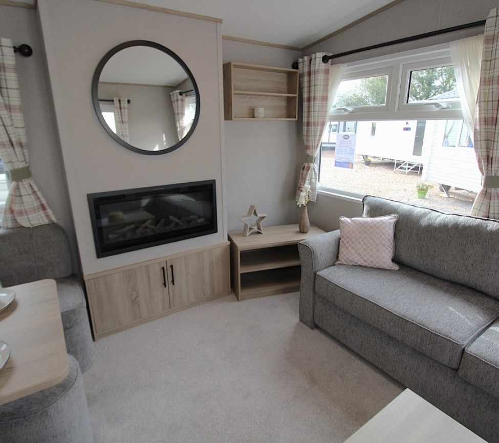 ABI Keswick 32 x 12 2 Beds Lounge With Feature Fireplace