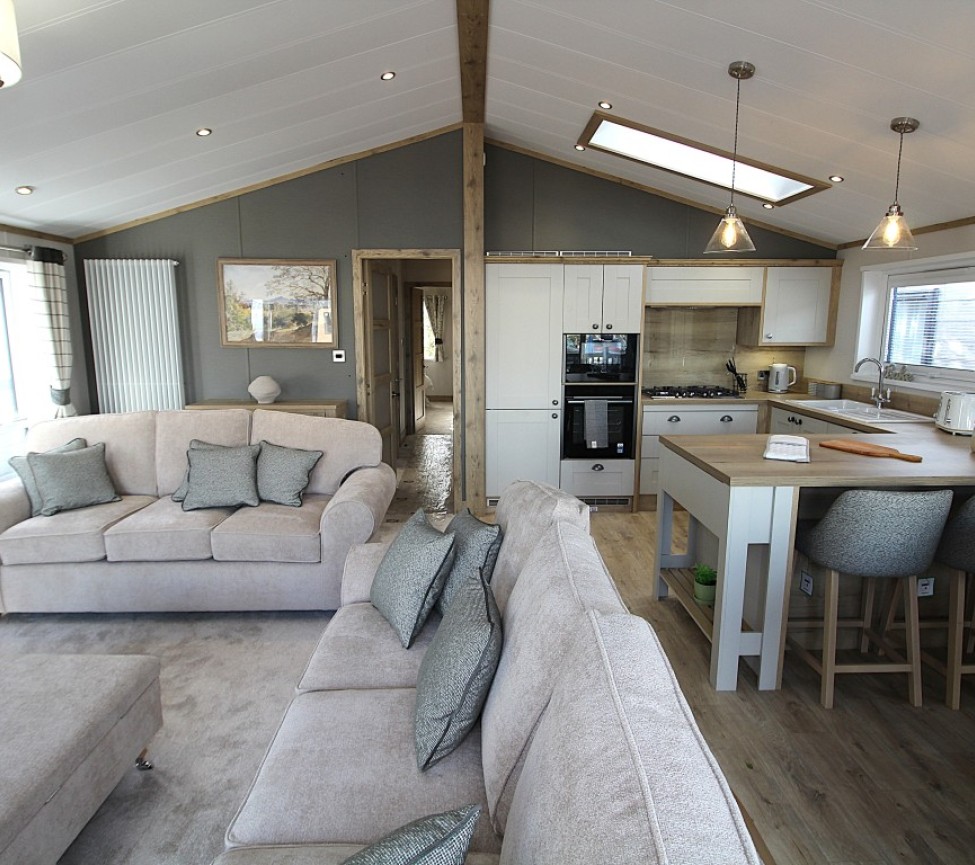 ABI Harrogate Lodge 2027 41 x 12 2 Beds Open-Plan Kitchen, Lounge and Dining Area
