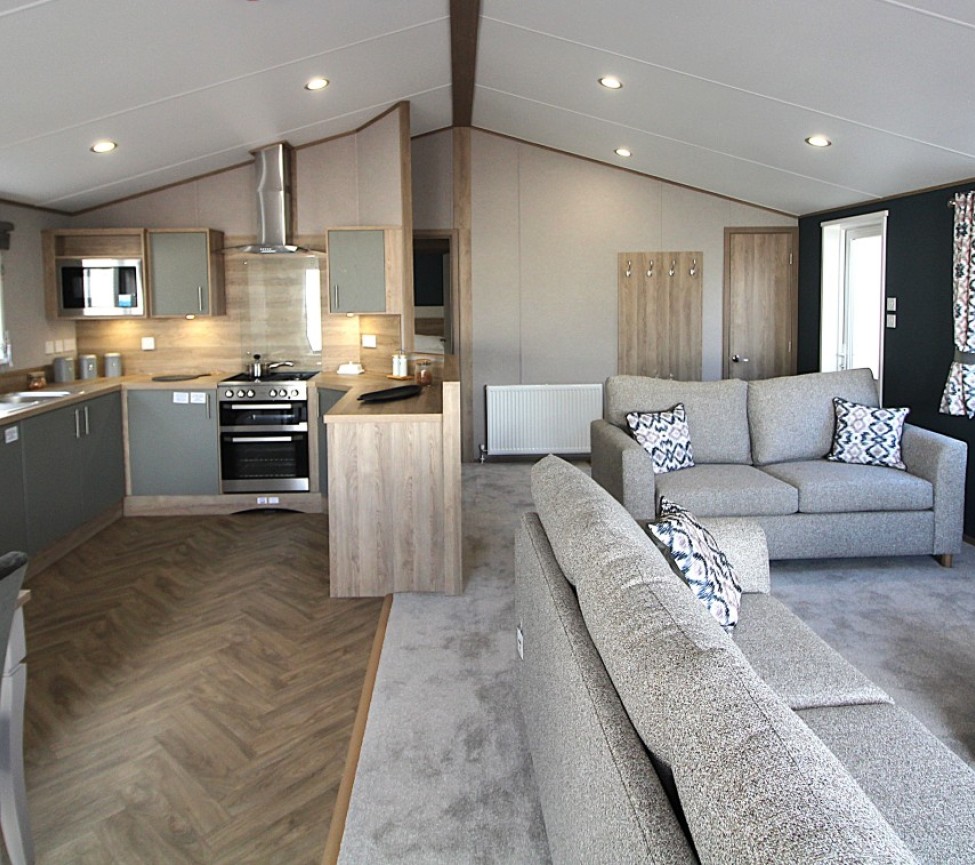 ABI Belmont Eden 2027 40 x 12 2 Beds Open-Plan Kitchen, Lounge and Dining Area