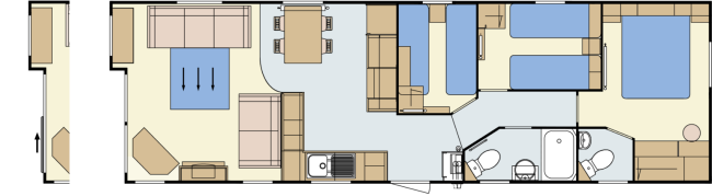2024 Atlas Debonair 38x12 3 Bed floor plan