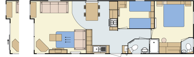 2024 Atlas Debonair 38x13 2 Bed floor plan