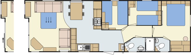 2024 Atlas Debonair 40x13 3 Bed floor plan