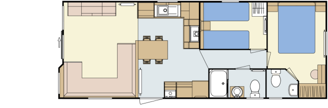 2024 Atlas Sahara 32x12 2 Bed floor plan