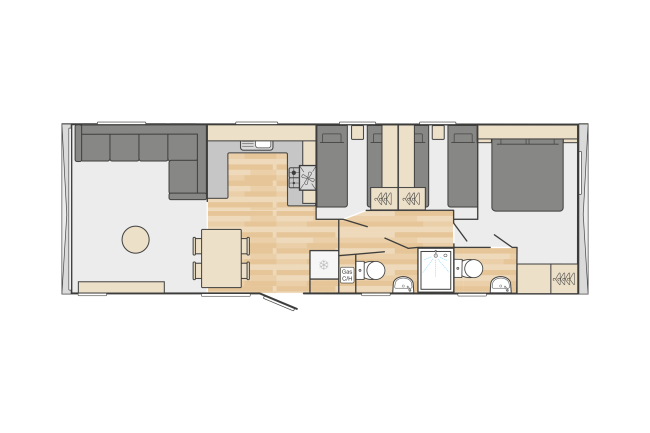 2024 Swift Ardennes Scandi floor plan 35x12 3 bedrooms