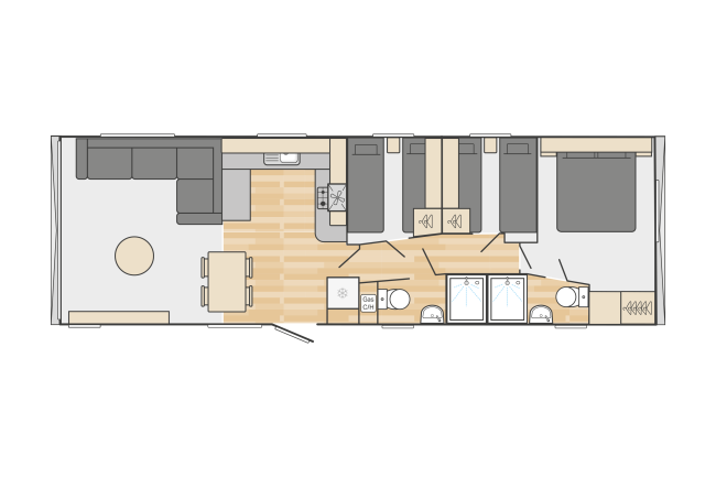 2024 Swift Ardennes Scandi floor plan 38x12 3 bedrooms