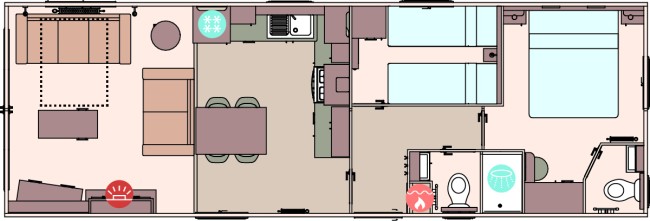 2024 ABI Beverley 36x12 2 Bed Floor Plan