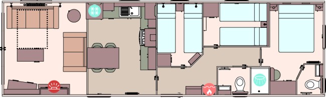 2024 ABI Beverley 40x12 3 bed Floor Plan