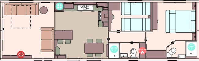 2024 ABI Ingleton 40x12 2 bed Floor Plan