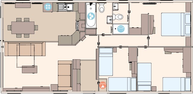 2024 ABI Kielder 41x20 3 Bedroom Floor Plan