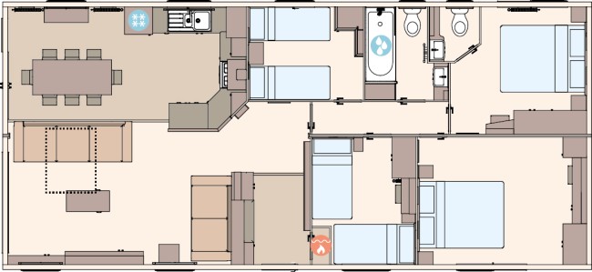 2024 ABI Kielder 44x20 4 bed floor plan