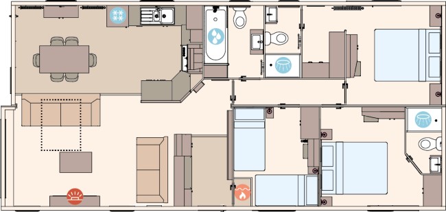 2024 ABI Kielder Exclusive 42x20 3 bedroom Floor Plan