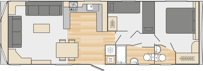 2024 Swift Provence 35x12 2 bed Floor Plan