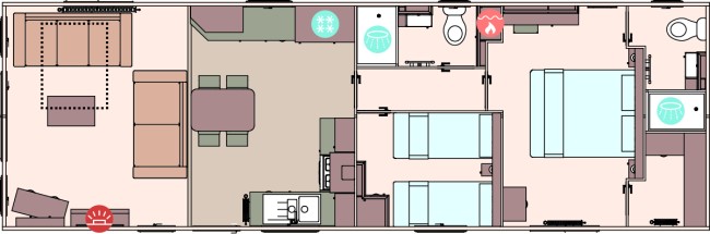 2024 ABI Windermere 40x13 2 bed Floor Plan