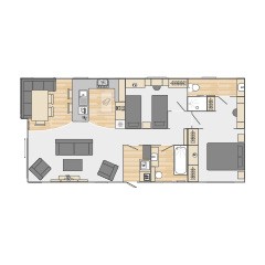 2024 Swift Toronto Lodge Urban 43x20 2 bed floor plan
