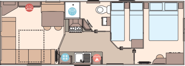 2026 ABI Keswick 28 x 10 2 Bed Floor Plan