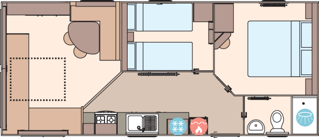 2026 ABI Coworth 28x12 2 Bed Floor Plan
