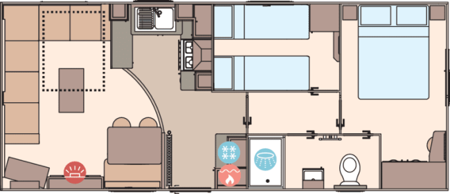 2026 ABI Keswick 28 x 12 2 Bed Floor Plan