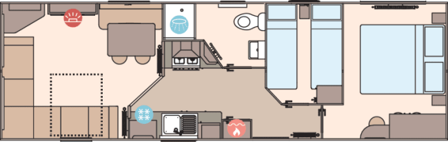2026 ABI Keswick 32 x 10 2 Bed Floor Plan