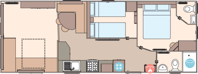 2026 ABI Coworth 32x12 2 Bed Floor Plan