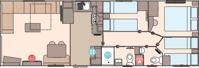 2026 ABI Keswick 36 x 12 3 Bed Floor Plan