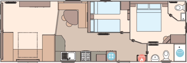 2026 ABI Coworth 36x12 2 Bed Floor Plan