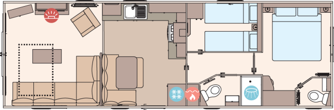 2026 ABI Wimbledon 37 x 12 2 Bed Floor Plan