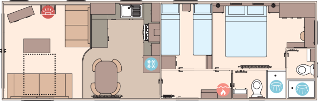 2026 ABI St David 38 x 12 - 2 Bed Floor Plan