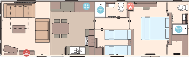 2026 ABI Windermere 40 x 12 2 Bed Floor Plan