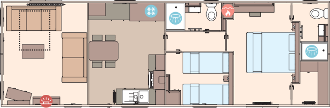 2026 ABI Windermere 40 x 13 2 Bed Floor Plan