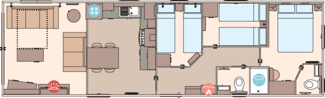 2026 ABI Beverley 40 x 12 3 Bed Floor Plan