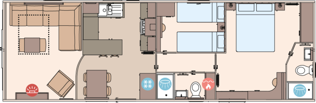 2026 ABI Ingleton 40 x 13 2 Bed Floor Plan