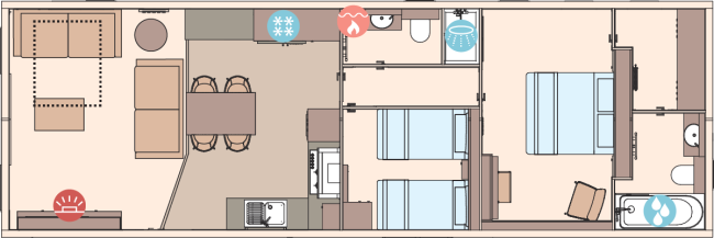 2026 ABI Balmoral 43 x 14 2 Bed Floor Plan
