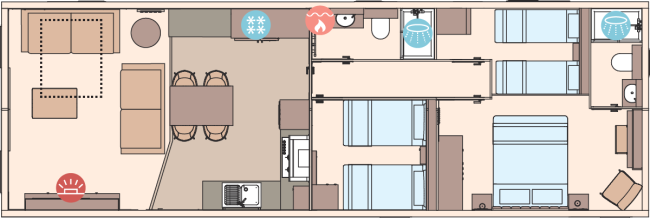 2026 ABI Balmoral 43 x 14 3 Bed Floor Plan
