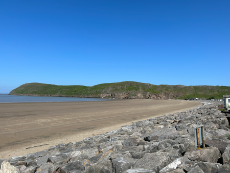 Sunny sandy Brean beach