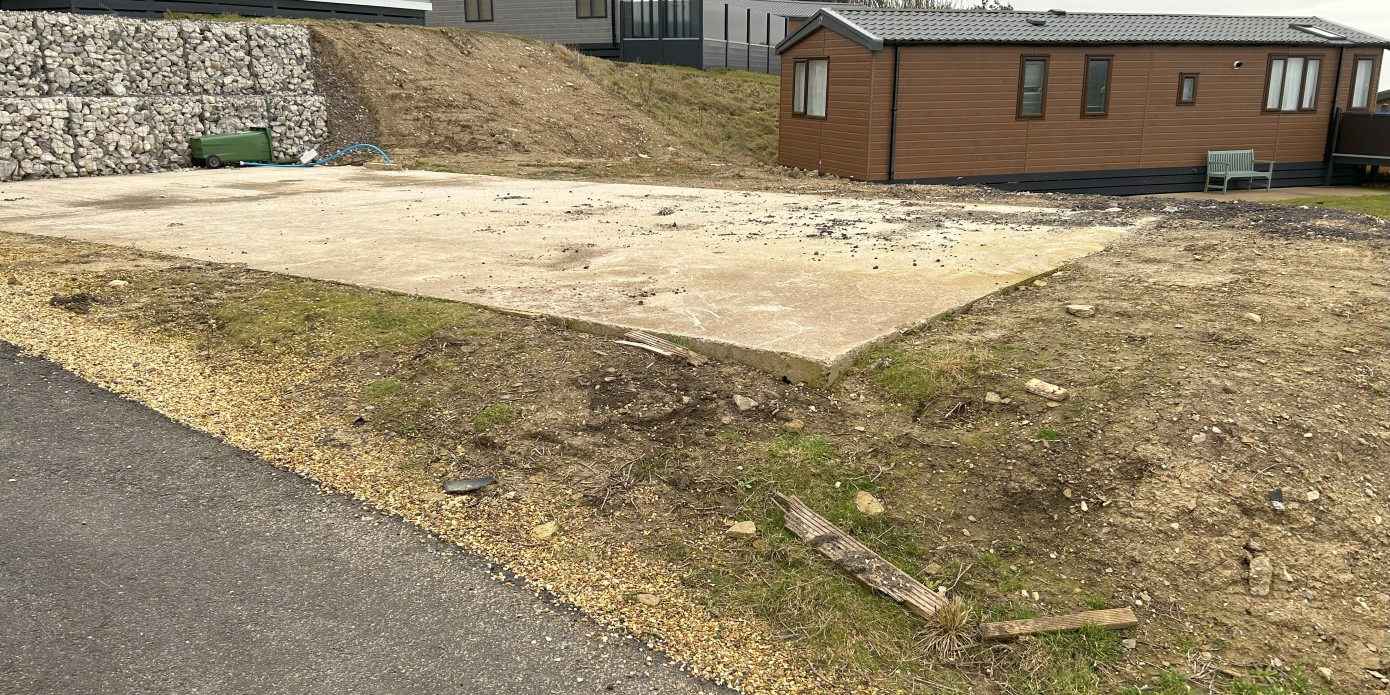 vacant plot at Old Coastguard Caravan Park in Burton Bradstock