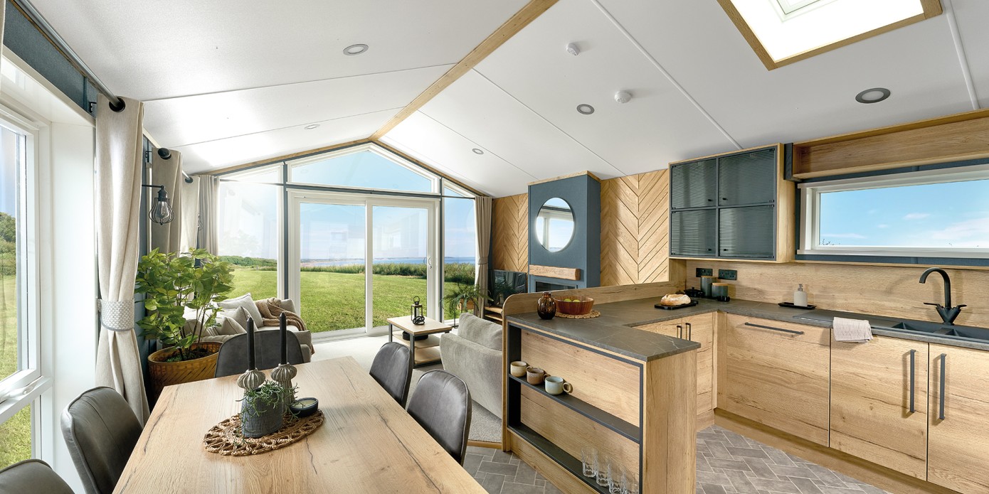 open plan living space in the 2025 ABI Westwood Lodge