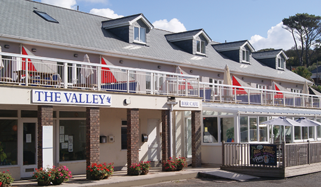  Valley Caravan Park reception area in Polzeath