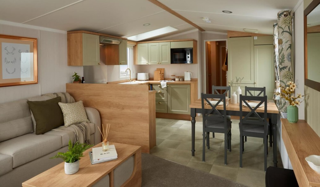 Kitchen, Dining and Lounge view of the 2025 Swift Provence