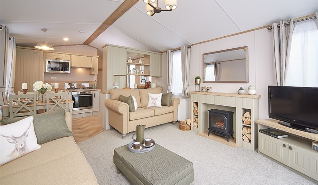 2023 Atlas Debonair 9 Interior view of Lounge, Dining, and Kitchen area