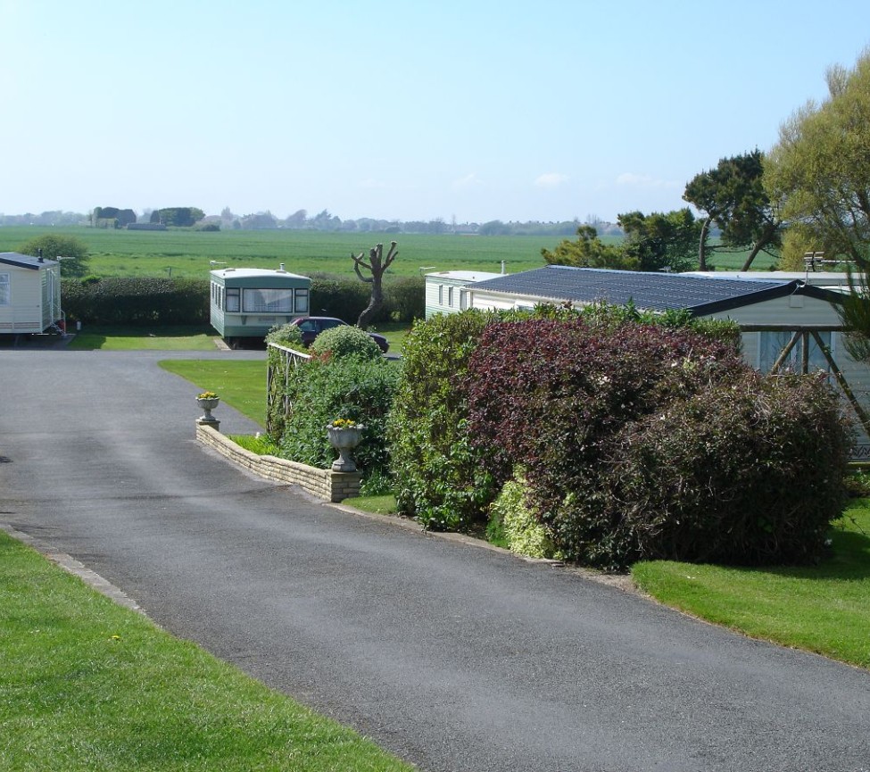 view of caravans at Brook Lane Caravan Park