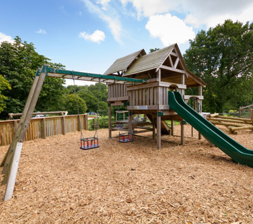adventure playground at Harford Bridge Holiday Park