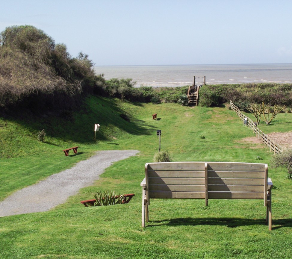 view to the beach from The Warren Caravan Park