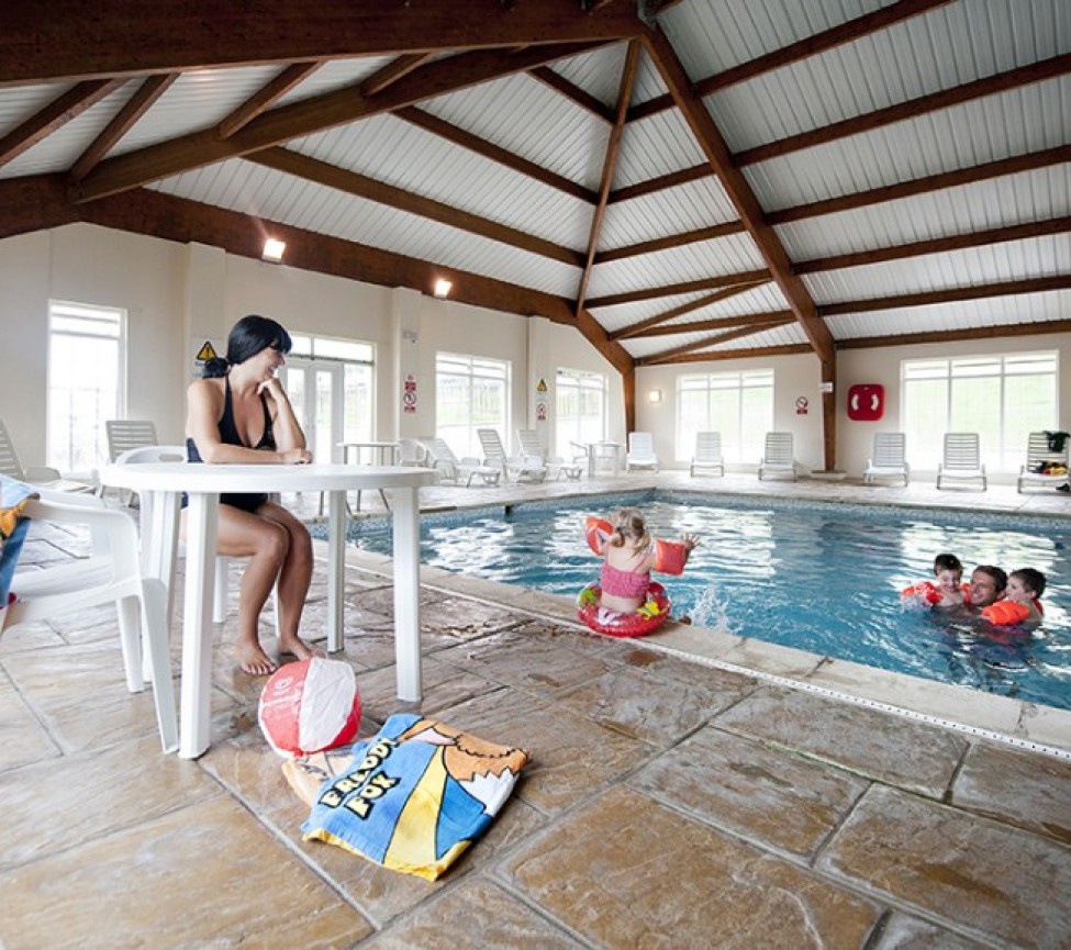 indoor swimming pool at Widemouth Bay Caravan Park