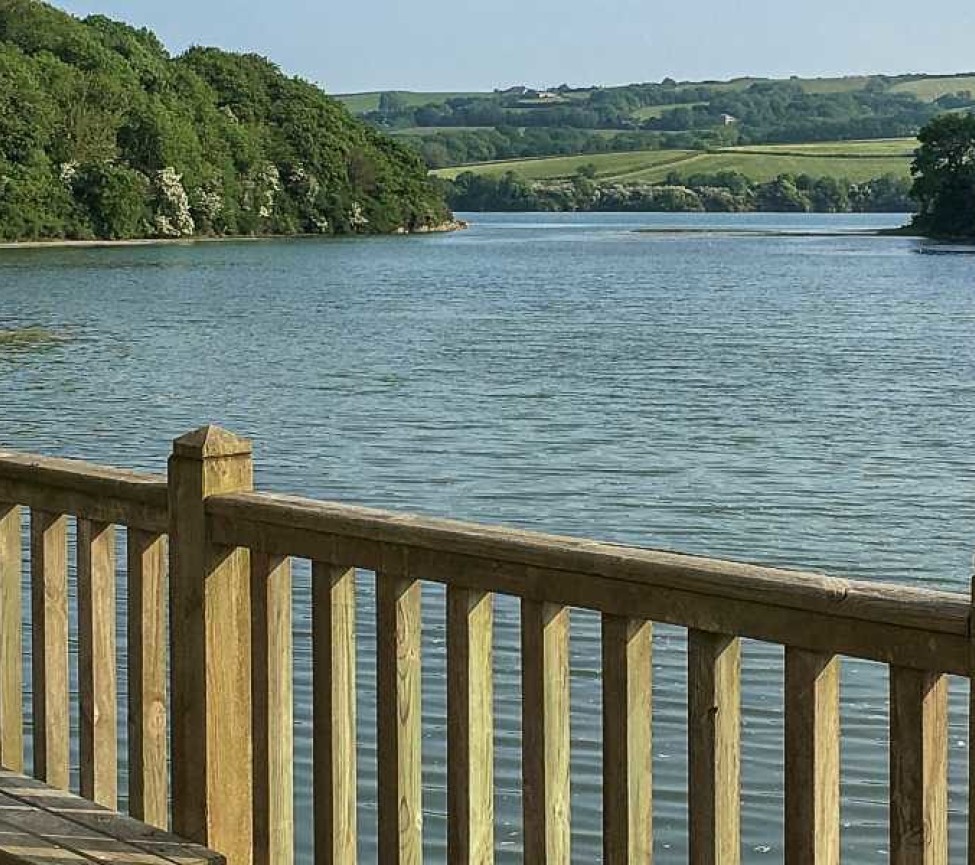 view of the river from Little Dinham Woodland Caravan Park