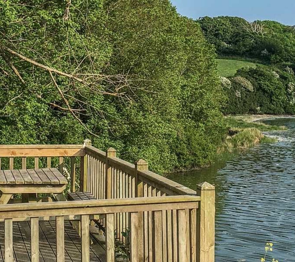 stunning views from the holiday homes at Little Dinham Woodland Caravan Park